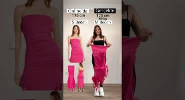 Kıyafetler online’da ve gerçekte nasıl duruyor?❤️ Elbise linki sabit yorumda ❤️ #shorts Modası