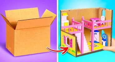 Barbie Evi Yenileme 🪑✂️ Kartondan Bebek Evleri İçin Sevimli Fikirler