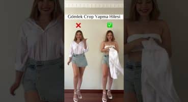 Crop gömlek yapma tüyosu ❤️ #shorts #shortsvideo Modası