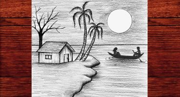 Kolay Karakalem Manzara Resmi Çizimi Nasıl Yapılır – Adım Adım Karakalem Çizimleri – Çizim Mektebi