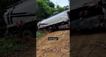 BU TANKER BURDAN NASIL ÇIKAR BATTI KALDI #tırvideoları #kamyon