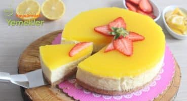 Enfes Sosuyla Limonlu CHEESECAKE Tarifi- Cheesecake Nasıl Yapılır, ( Çizkek)