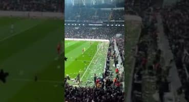 Beşiktaş taraftarı depremzede çocuklar için sahaya oyuncak atıyor.. Magazin Haberi