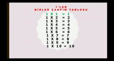 1 (bir) ile çarpma nasıl yapılır? Çarpım tablosu 2. Sınıf Matematik Multiplication table Mathematics