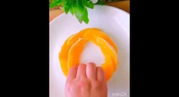 Portakal 🍊 çiçek 🌹 🌸 nasıl yapılır /güzel ve kolay meyve dekorasyon fikirleri #turuncu #süper#shorts