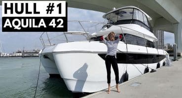AQUILA 42 YACHT Foiling Option Luxury Liveaboard Power Catamaran Yacht Tour