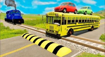 Flatbed Trailer Truck Potholes Transport Car Portal Trap Rescue – Cars vs Speed Bumps – BeamNG.drive Fragman izle
