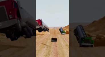 Big Rig Race On a Broken Road Tanker Trailer Truck ➤ BeamNG Drive 🚗  Crashes & Сrash test Fragman izle