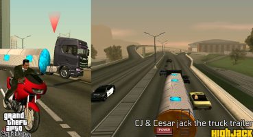 CJ & Cesar jacked the truck trailer (Highjack) GTA San Andreas Fragman izle