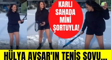 Hülya Avşar karla kaplı sahada mini şortuyla tenis oynadı! Hülya Avşar karlı havada şov yaptı! Magazin Haberi