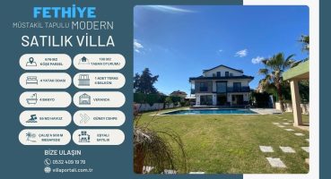 Müstakil Tapulu Köşe Parsel 4+1 Satılık Villa l Çalış Plajına 500 Metre Satılık Arsa