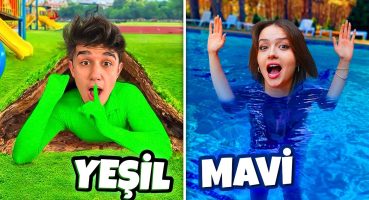 TEK RENK SAKLAMBAÇ CHALLENGE DEV VİLLA !? Ahmet Can Dündar | Feride | Sıla | Mert