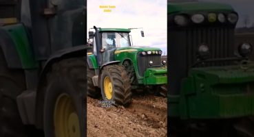 8.1L Deere 8410 try to drag a fully loaded trailer uphill [284-314 Hp/1116 Nm] – HD #shorts Fragman izle