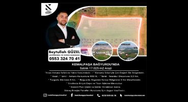 İzmir Kemalpaşa Bağyurdu Yeni Satılık Arazi 17.025 m2 Satılık Arsa