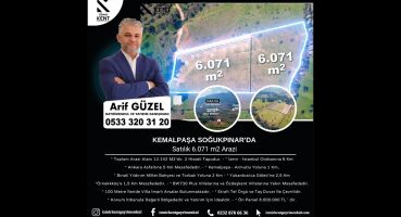 İzmir Kemalpaşa Soğukpınar Satılık Arazi 6.071 m2 Satılık Arsa