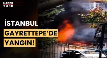 İstanbul Gayrettepe’de yangın! Bölgeden ilk görüntüler!