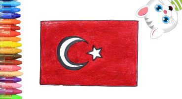 19 Mayıs Türk Bayrağı nasıl çizilir nasıl boyanır | MiMi ile Çocuklar için Resim Çizme ve Boyama