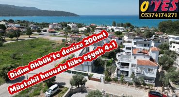 Didim Akbük’te Deniz’e 200mt mesafede merkezde 4+1 full eşyalı muazzam bir villa Satılık Arsa