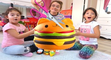 ANNEM SQUISHY’Mİ KESTİ! Cutting Open Öykü and Masal Squishy Kid Toys – Fun Kids Video