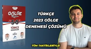 Gölge Denemesi 2023 TYT Türkçe Çözümleri / DereceTimi & Paraf Yayınları #yks