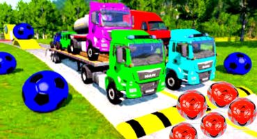 #111 Bus Train and Flight Transportation /Double Flatbed Trailer/BeaMNG Drive  Car, Tractor, Truck Fragman izle