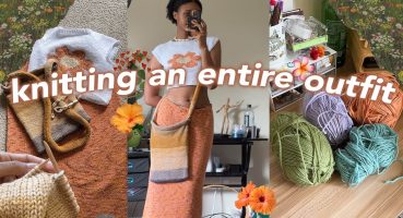🌺 Knitting an ENTIRE Outfit  for the First Time 🫧 Maxi skirt, Raglan Flower Top, Tote Bag .ೃ࿔ Fragman İzle