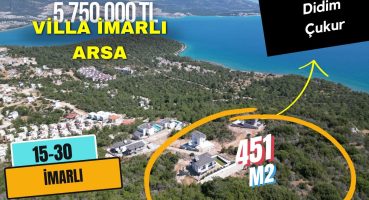 Didim Akbük’te Ful Deniz Manzaralı 451 m2 Villa İmarlı Satılık Arsa Fırsatı! Satılık Arsa