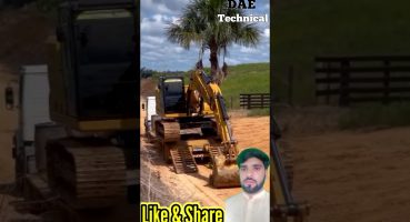 Cat excavator driver loading excavator on trailer truck #shorts #shortvideo #youtubeshorts #short Fragman izle