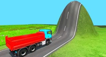 Double Flatbed Trailer Truck vs Speedbumps Train vs Cars | Tractor vs Train Beamng.Drive 028 Fragman izle