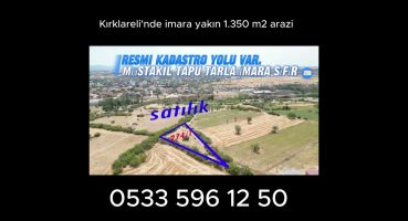 #Kırklareli’nde imara yakın 1.350 m2 arazi#satılık #tarla #emlak Satılık Arsa