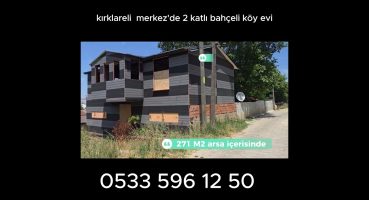 #kırklareli  merkez’de 2 katlı bahçeli köy evi Satılık Arsa