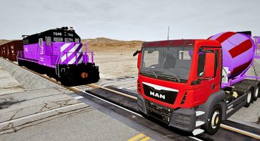 Flatbed Trailer Truck Potholes Transport Car Portal Trap Rescue – Cars vs Speed Bumps – BeamNG.drive Fragman izle