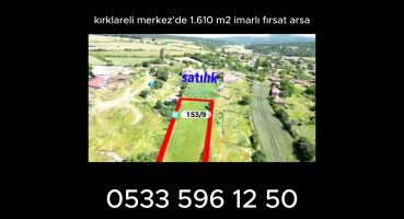 kırklareli merkez’de 1.610 m2 imarlı fırsat arsa#satılık#arsa Satılık Arsa