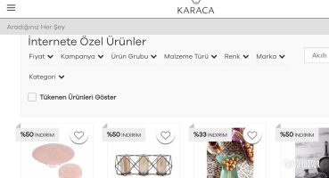 KARACA İNTERNETE ÖZEL MUTFAK ÜRÜNLERİ ŞOK FİYATLAR