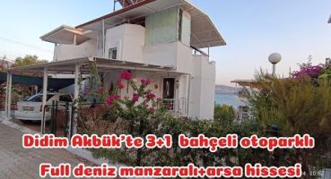 Didim Akbük’te Eşsiz deniz manzaralı 3+1 bahçeli otoparklı extra arsa hisseli triplex Satılık Arsa