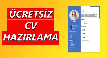 Ücretsiz CV Hazırlama | CV Nasıl Hazırlanır?  Microsoft Word ile 15 Dakikada CV Oluştur!