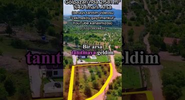 Bilecik Gölpazarı Çımışkı Köyünde 2.581 m², %40 İmarlı Villalar Bölgesinde Satılık Arsa -074 #shorts Satılık Arsa