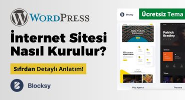 İnternet Sitesi Nasıl Kurulur? (İnternet Sitesi Yapma) WordPress Ücretsiz Blocksy Teması