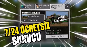 7/24 AKTİF ÜCRETSİZ SUNUCUNUZU AÇIN | Ücretsiz Sunucu Oluşturma (MCBE/MCPE)