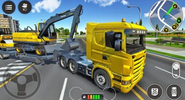 Transporting Heavy Excavator to Construction Site #2 – Long Trailer Truck Driving – Android Gameplay Fragman izle