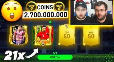 OHA 21 TANE UZATMALAR TOP 50 VE 500 PAKET AÇILIMI RONALDO VE MESSI ÇIKTI 2.7 MİLYAR KASTIM FC Mobile