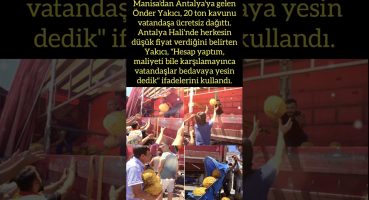 ANTALYA’DA BİR ÇİFTÇİ, MALİYETİ KARŞILAMAYAN FİYATLA 20 TON KAVUNU VATANDAŞA ÜCRETSİZ DAĞITTI