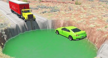 Double Flatbed Trailer Truck vs Speedbumps Train vs Cars  Tractor vs Train Beamng.Drive #463 Fragman izle