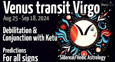 Venus transit in Virgo 2024 | Aug 25 – Sep 18| Vedic Astrology predictions #siderealastrology #virgo