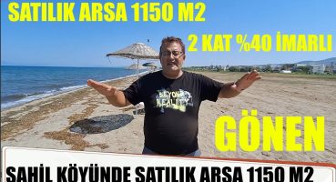 Gönen Sahil Köyünde Satılık Arsa 1150 m2 400 m2 Ev yapılabilir Satılık Arsa