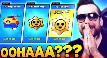 YENİ ÜCRETSİZ MEGA KUTU VE STAR DROPLARI AÇTIM KARAKTER ÇIKTI Brawl Stars