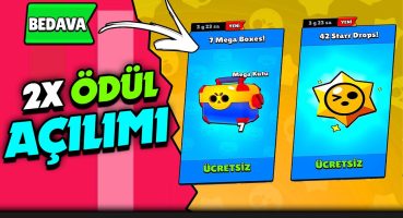 ÖDÜLÜ 2 KEZ Mİ VERİYOR?  ÜCRETSİZ 14 Mega Kutu ve 84 Yıldız Eşyası BRAWL STARS