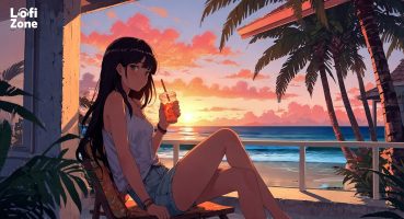 Calm beach 🌊 Calm mind 🎼 Lofi Chill with me Fragman İzle