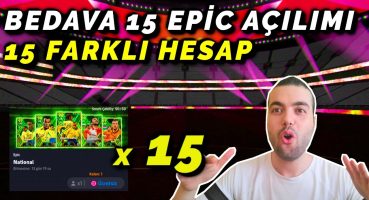 BEDAVA 15 EPİC AÇILIM 🎁 15 FARKLI HESAP 😲 KAÇ EPİC GELİR ?(eFootball 2024 Mobile Top Açılımı)